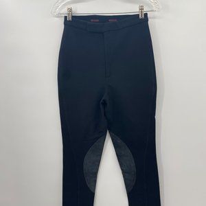HARRODS NYLON STRETCH EQUESTRIAN RIDING PANTS BLACK WOMENS 26